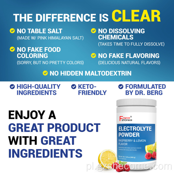 Suplement napoju proszkowego zero hydratacji cukru